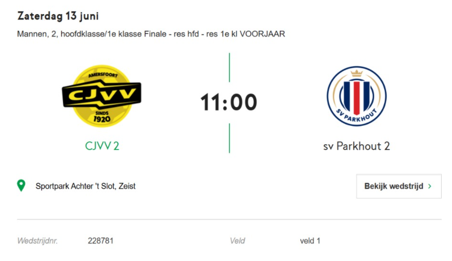 OP NAAR ZEIST! Steun sv Parkhout 2 in de grote promotiefinale!
