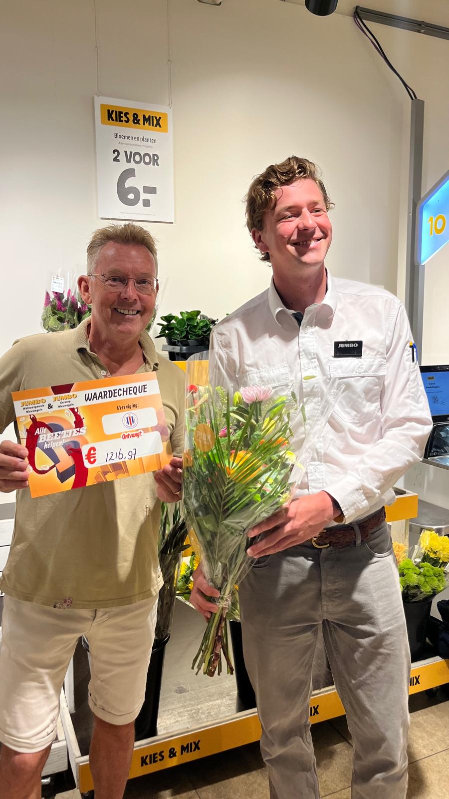Bedankt supporters! Samen haalden we € 1.216,97 op bij Jumbo